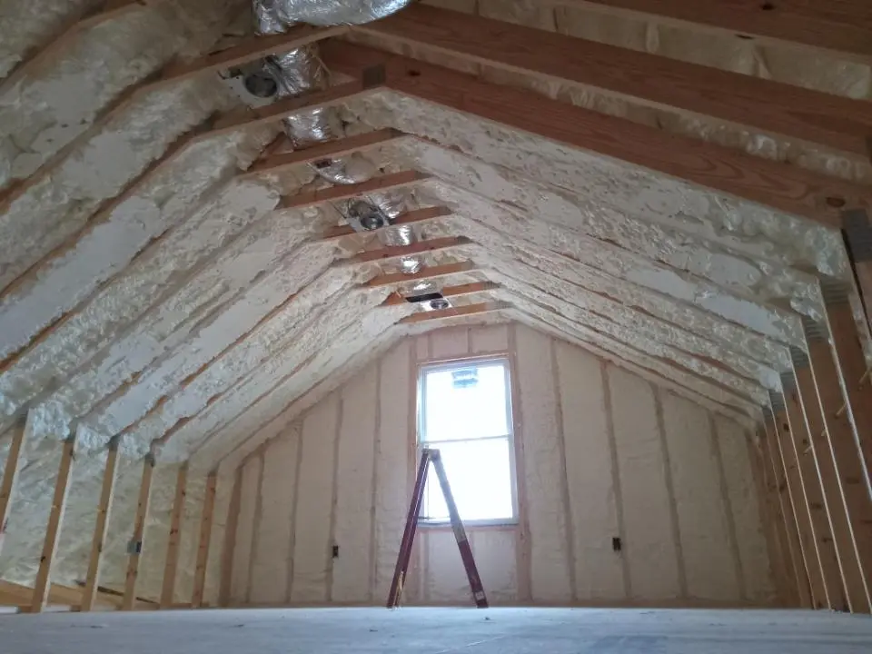 Spray foam roofing application for Crawl Space Insulation project in Mims